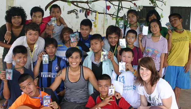 Leila and some of her students in Thailand.