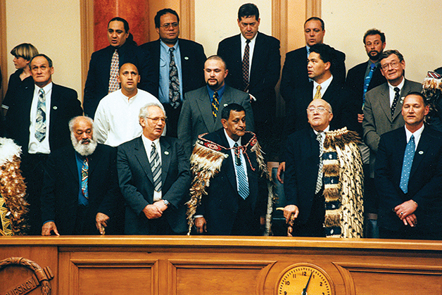 Third Reading of the Ngāi Tahu Claims Settlement Bill at Parliament,1998.